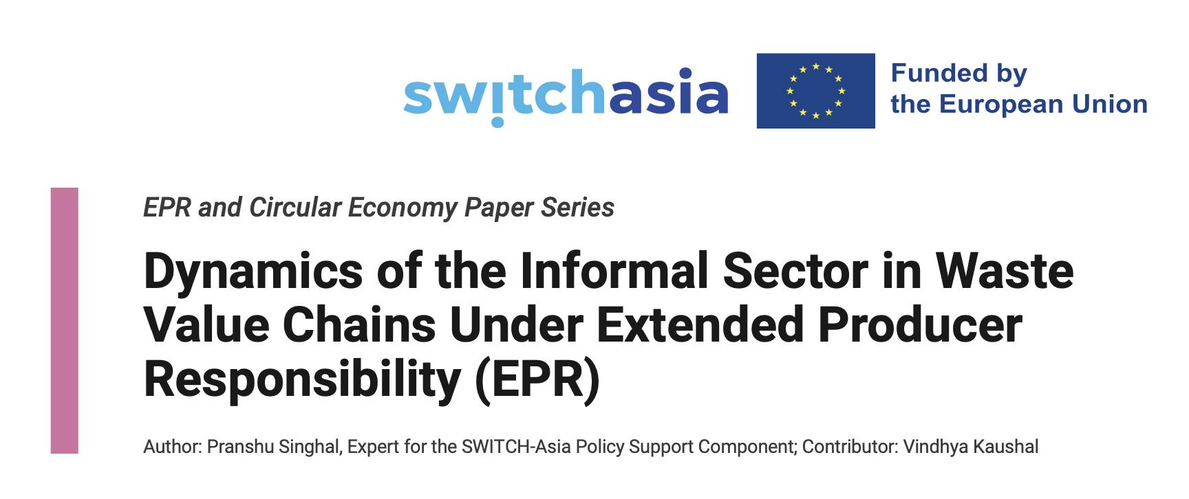 Dynamics of the Informal Sector in Waste Value Chains Under Extended Producer Responsibility (EPR)